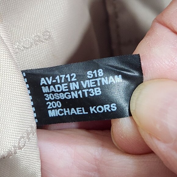 Michael Kors Whitney Large Tote Bag Brown Signature Print Tan Leather Accents - Picture 16 of 16